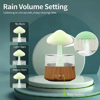 Rain Cloud Humidifier Essential Oil Diffusers Aroma Diffuser Water Flow Speed 7 Color Light  Raindrop Humidifier For Home