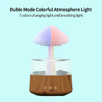 Rain Cloud Humidifier Essential Oil Diffusers Aroma Diffuser Water Flow Speed 7 Color Light  Raindrop Humidifier For Home