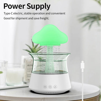 Rain Cloud Humidifier Essential Oil Diffusers Aroma Diffuser Water Flow Speed 7 Color Light  Raindrop Humidifier For Home