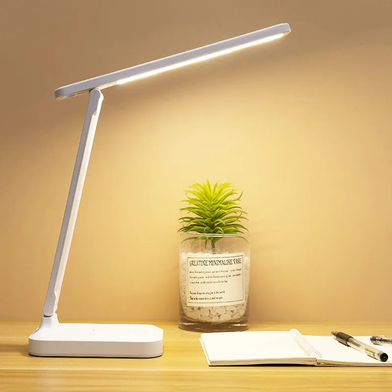 4000mAh Chargeable Folding table lamp eye protection touch dimmable LED lamp bedroom reading USB rechargeable