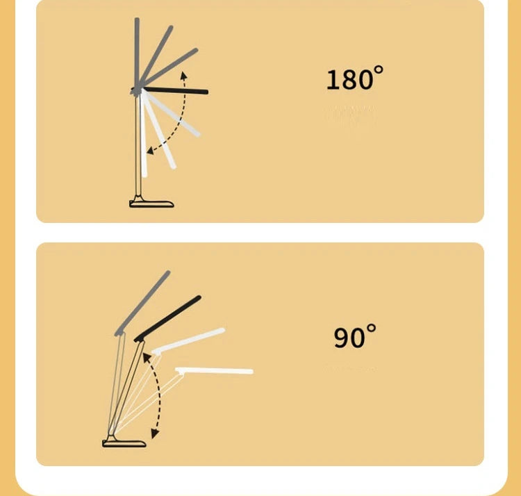 4000mAh Chargeable Folding table lamp eye protection touch dimmable LED lamp bedroom reading USB rechargeable