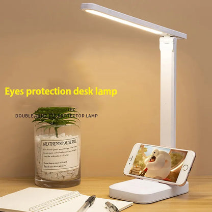 4000mAh Chargeable Folding table lamp eye protection touch dimmable LED lamp bedroom reading USB rechargeable