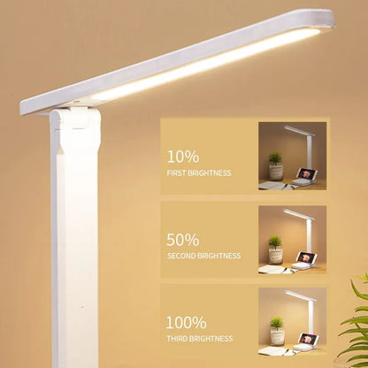 4000mAh Chargeable Folding table lamp eye protection touch dimmable LED lamp bedroom reading USB rechargeable