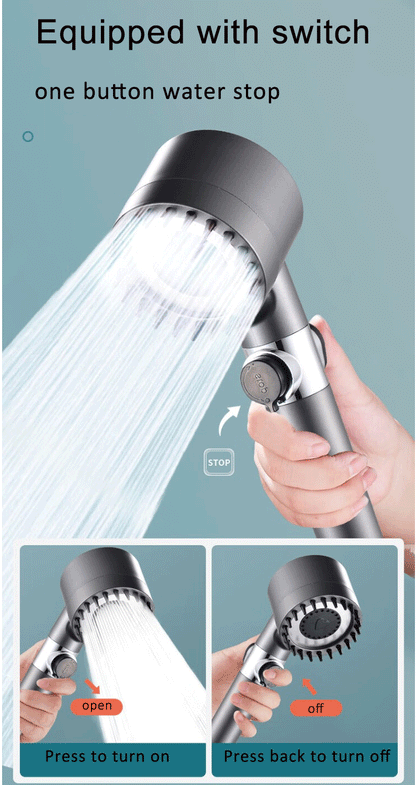 4 Modes Shower Head High Pressure Showerhead